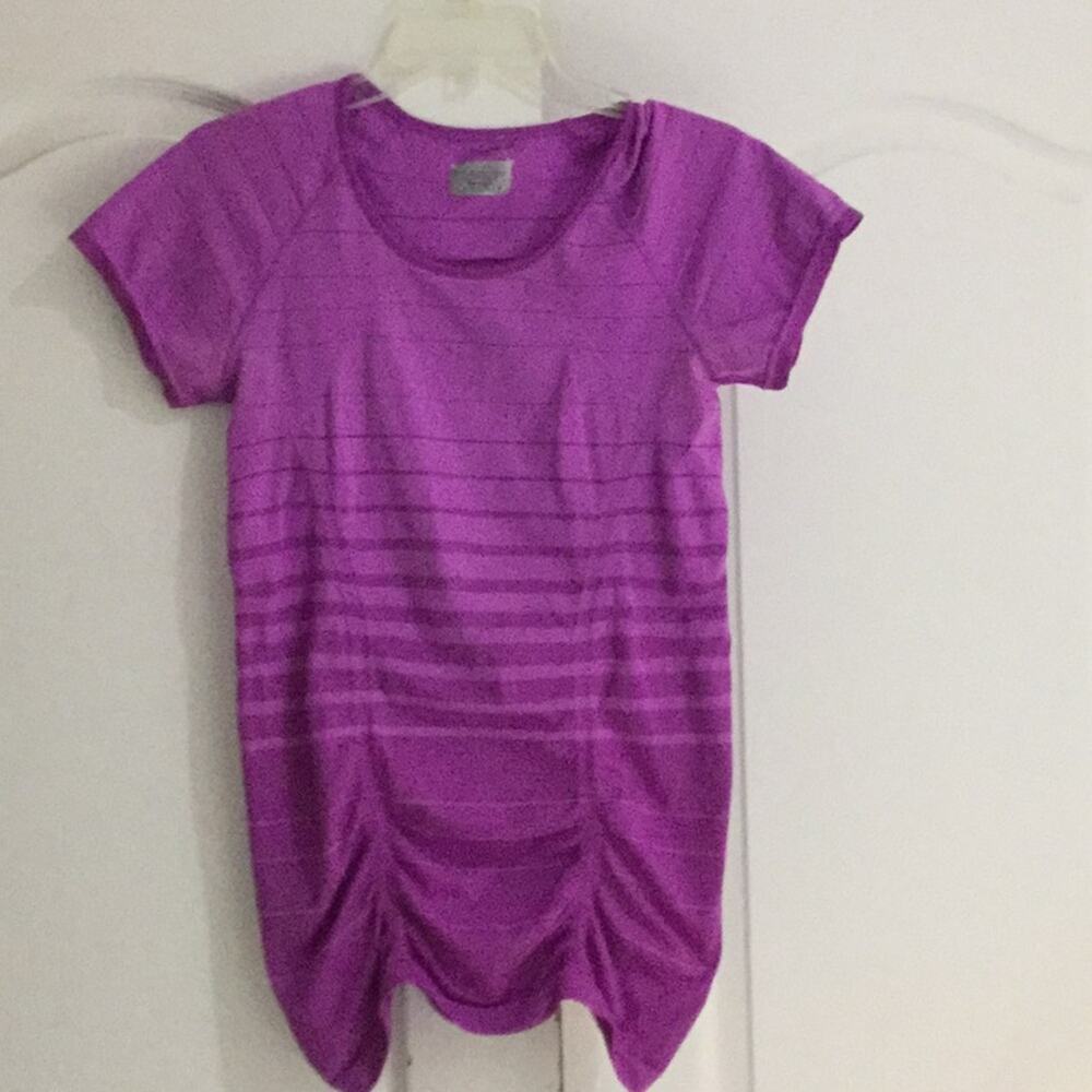 Athleta M short sleeve rushed top euc lilac pink